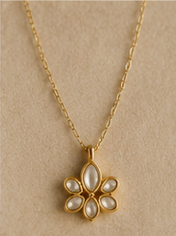 Kundan Lotus Necklace